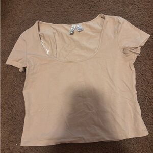 H&M Light Brown Short Sleeve Tee